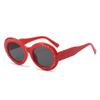 Gafas de sol ovaladas con diamantes incrustados 5261, modernas y de estilo nicho, para chicas atractivas, dulces, geniales, a la moda, estilo hip hop, lindas y resistentes a los rayos UV.