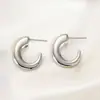 Pendientes de titanio y acero con diseño geométrico irregular de cuerpo entero, presión de aceite, oro de 18 quilates, para mujer, moda, pendientes de alta gama, venta al por mayor
