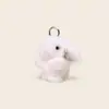 Lujo Ligero Piel de Conejo Rex Lindo Colgante de Conejito Floral Peluche Encanto para Bolso de Moda Femenina Llavero Juguete de Piel Venta al por Mayor