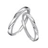 Anillo de pareja de plata de ley S925 con frecuencia de amor, ajustable, ligero, de lujo, con nicho, regalo navideño, joyería