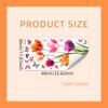 DJ7044 Pegatinas para Ventana de Mariposa con Flor de Tulipán Fresco Pegatinas Electrostáticas Visibles a Doble Cara Pegatinas Decorativas para el Hogar