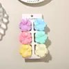 Pinzas para el Cabello de Flor Transfronterizas de 4 cm para Mujer, Pinzas de Garra para Vacaciones en la Playa, Set de 6 Piezas de Colores Caramelo, Pinzas de Tiburón Accesorios para el Cabello, Adornos para el Cabello