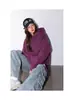 Moletom Casual Versátil Cor Sólida Tendência Marca Simples Retrô Casal Japonês Unissex Bolso Grande Primavera e Outono Novo