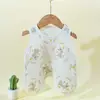 Gasa para bebé con piernas Barriga Doble Gasa Ropa de Verano para Bebé para Proteger la Barriga Ropa Base Ropa de Aire Acondicionado Estilo Nuevo