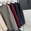 ¡Cielo estrellado de terciopelo de lana y seda! ¡Cálido y transpirable! Nueva colección de otoño: sudadera casual y versátil de color liso para hombre con cuello redondo