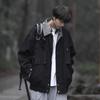 Chaqueta de Contraste de Color Japonés para Hombre Otoño Adolescente Moda Marca Vintage Chaqueta High Street Top Deportivo