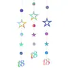 Guirlanda de Número Estrela Dourada Brilhante Rose Gold Multicolor 13 16 18 25 30 40 50 60
