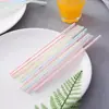 Creativas Pajitas Extendidas Flexibles para Leche de Soya, Jugo, Bebida, Té con Leche, Desechables, Coloridas, de Codo, Pajita Colorida