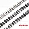 Direto da fábrica 3mm corrente de strass colorida de fileira dupla corrente de garra densa decoração para roupa sapato bolsa acessórios de joia de diamante de cristal