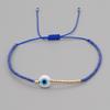 Ins Nicho Estilo Étnico Europeu e Americano Vidro Olhos Azuis da Sorte Miçangas Trançadas Miçangas de Arroz Miiyuki Pulseira Pequena para Mulheres