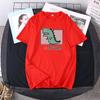 Camiseta de Manga Curta para Clima de Início de Primavera no Sudeste Asiático, Corte Solto Casual, Estampada, Gola Redonda, Estilo Bf para Homens e Mulheres
