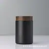 Tarro de crema de vidrio transparente de 120 ml con tapa de veta de madera, tarro para crema de ojos, tarro de crema de 60 ml, tarro de crema sellado de vidrio negro mate