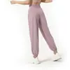 Pantalones Deportivos de Cintura Alta con Huecos y Doble Cintura para Mujer, Pantalones de Yoga Adelgazantes, Joggers de Corte Holgado, Pantalones Largos Transpirables de Secado Rápido para Correr y Fitness