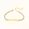 Pulseras de Acero de Titanio para Pareja Ins Se Pueden Grabar con Láser con Logos, Joyería de Acero Inoxidable Chapada en Oro de 18 Quilates, Regalos de San Valentín para Hombres y Mujeres