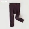 Leggings Infantiles de Primavera y Otoño, Pantalones Versátiles Grandes de PP de Nueve Puntos para Bebés e Infantes, Pantalones de Color Sólido de Alta Elasticidad Estilo Coreano para Bebés Unisex