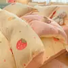 Funda de edredón de terciopelo de leche engrosada para invierno, pieza única. Funda de edredón de forro polar coral, compra individual. Funda de edredón de forro polar para una persona en dormitorio, juego de tres piezas 3