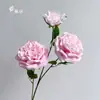 Flores Artificiales de Rosa con Patrón de Lichi para Decoración del Hogar, Accesorios para Fotos, Ramilletes de Mesa de Boda y Arreglo de Escenas