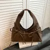Bolsa de Mão de Luxo Transfronteiriça, Bolsa Tote Pequena Simples, Versátil para o Trabalho e Compras, Bolsa Transversal Leve e Exquisita para Mulheres com Laço