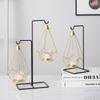 Portavelas Negro Taipéi Decoración Simple para el Hogar Cena a la Luz de las Velas Boda Arte en Hierro Soporte para Velas Adorno Metálico Estilo Europeo Lujo Ligero Mesa de Comedor