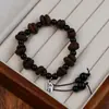 Pulsera DIY Estilo Vintage de Granos de Café Naturales Premium, Imprescindible para Puestos de Cafeterías, Pulsera con Aroma Fuerte de Huella de Gato al por Mayor