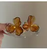 Brincos de Gancho com Pingente de Borla de Flor em Acrílico Simples Elegantes Versáteis Nicho Moda de Luxo Atacado