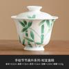 Fábrica Porcelana Blanca Dehua Saber Apropiado para Tapa de Tazón Pintado a Mano Tazón de Té Alto con Tapa Tazón de Té Kung Fu Juego de Té No Caliente