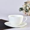 Taza de Café y Platillo de Porcelana de Hueso Directo del Fabricante, Soporta Horneado a Alta Temperatura e Impresión de Logotipo, Soporta Producción de Muestras, Pedido Mínimo de 100 Juegos