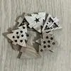 Promoción de Bajo Precio Copo de Nieve Navideño Clásico de Madera Árbol Ángel Corazón de Melocotón Estrella de Cinco Puntas Flor Piezas de Madera Mixtas Decoración de Oficina