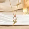 Versátil Collar de Acero de Titanio de Lujo Ligero para Mujer, Diseño de Nicho, Colgante que no se decolora, Sensación de Alta Gama, Estilo Nuevo, Cadena Simple para Clavícula