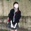 Bufanda de Seda de Puntos Negros y Blancos, Cinta Larga de Organza, Diadema Estilo Ins de Alta Gama y Elegante, Accesorio para el Cuello para Mujeres, Estilo Old Money