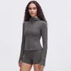 Chamarra de Yoga Ajustada con Capucha para Mujer, Cintura Ceñida para un Efecto Adelgazante, Absorbe la Humedad, Secado Rápido, Elástica, Transpirable, de Manga Larga para Deportes y Fitness