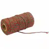 Cuerda de Hilo de Algodón Bicolor de 2 mm para Envolver Zongzi, Cuerda Decorativa de Tejido Hecho a Mano DIY Colorida