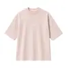 Ropa para Hombre APO Camiseta de manga corta transfronteriza para hombre, marca de tendencia de verano, color liso, alta gama, corte holgado, cuello redondo, bordada, top versátil