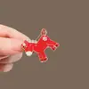 Broche de Pony del Zodiaco Rojo para el Año de Nacimiento, Pin de Moda Femenino de Alta Gama, Broche Creativo, Accesorio para Ropa