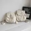 Mochilas con Cordón y Tapa Plegable de Nuevo Estilo para Niñas y Estudiantes, Bolsos Elegantes con Bloques de Color, Mochilas Pequeñas Casuales para Salir