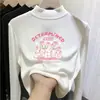 Top Básico de Manga Larga Casual De Rong para Niños Colección Otoño/Invierno 2026 Nuevo Top de Otoño para Niñas con Cuello Semi-Alto