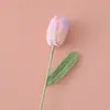 Círculo de Moda Fotografia de Rua Buquê Crochê Gradiente Tulipa Galho Flor Segmento Corante Colorido Reunião de Estúdio Ornamentos de Mesa