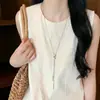 S Cadena Larga Nuevo Suéter Vintage Cadena Colgante para Mujer Lujo Ligero Nicho Versátil Collar de Gama Alta Moda