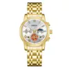 Reloj Multifuncional Elegante para Hombre Orsga con Tres Subesferas, Seis Manecillas, Fase Lunar, Transmisión en Vivo del Fabricante, Reloj de Pulsera de Cuarzo de Moda Transfronterizo