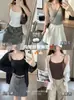 8311# Tirantes con Letras Personalizadas Moda Principios de Otoño Camisola Espalda en V Hueco Copa Fija Ropa Interior Ropa Exterior