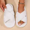 Nuevas Pantuflas de Invierno para Mujer de Talla Grande Transfronterizas, Zapatos de Felpa Cálidos y Cómodos para Maternidad, Pantuflas de Algodón Versátiles y Modernas