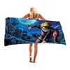 Toalla de Baño de Microfibra de Secado Rápido Transfronteriza, Toalla de Playa, Toalla Cuadrada, Diseño de Naruto, Fabricante de Origen