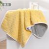 Fabricante de Toalha de Fleece Coral Atacado Toalha de Rosto Espessa com Borda Lisa Macia Absorvente Bloqueio de Cor Estilo Casal Venda Quente Transfronteiriça