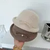 Sombrero de Dama Elegante Retro Británico Otoño/Invierno Versátil Fieltro de Lana Bombín Estilo Coreano de Mujer Moderno Sombrero de Pescador de Ala Pequeña