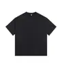 Algodão puro de 270g com efeito desbotado e branqueado, resistente, parcialmente desgastado, camiseta oversized estilo americano com ombros caídos e mangas curtas no atacado