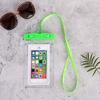 En stock al por mayor Bolsa impermeable fluorescente de PVC para teléfono móvil con pantalla táctil, funda para buceo en playa, fotografía, luminosa, impermeable para teléfono móvil
