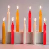 Vela para Iluminação Doméstica Padrão Inodora Festival Adoração a Buda Amarelo Branco Vermelho Emergência Atacado Vela de Haste Longa Queda de Energia