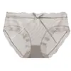 Pantalillas de seda de hielo sin costuras semitransparentes estilo japonés para mujer, verano finas de algodón puro en la entrepierna, calzones transpirables de cintura media