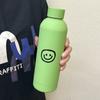 Taza de bebida Smile Direct, simple, de cabeza redonda, con cara sonriente, portátil, de acero inoxidable, para parejas, estudiantes en línea, taza de agua de aspecto atractivo