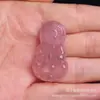 Pingente de Ágata do Brasil Jade de Gelo Calcedônia Rosa Cuia Unissex Jade Buda Maitreya Fivela de Segurança Pingente Ornamentos Atacado